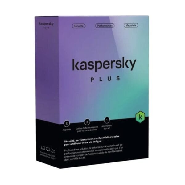 Kaspersky Plus (équivalent à Internet Security) - 1 Poste / 1 an (KL10428BAFS-FFPMAG)