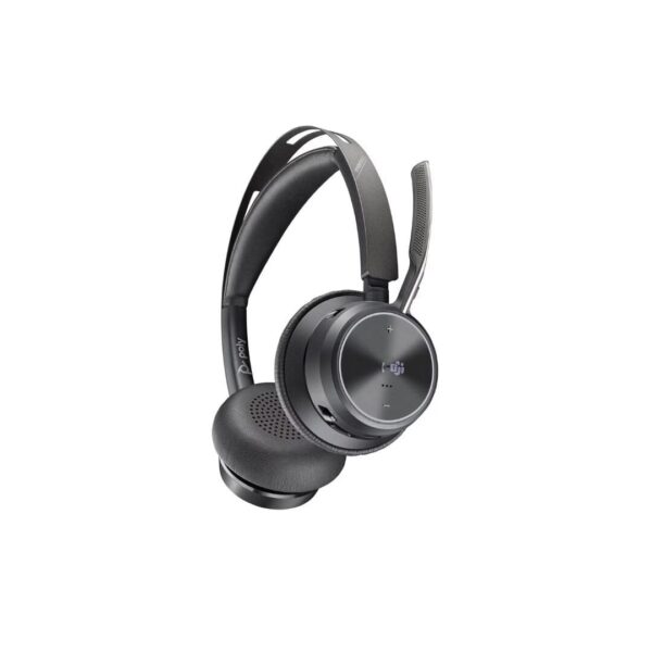 Micro-casque Poly Voyager Focus 2 USB-C-C certifié Microsoft Teams + adaptateur USB-C/A +base de chargement