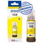 Epson 108 Jaune - Bouteille d'encre Epson EcoTank d'origine (C13T09C44A)