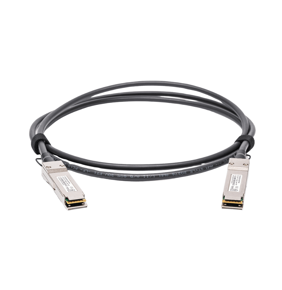 Huawei Compatible 3 M 40G QSFP avec Passive Direct Attach Copper Cable (02310MUH) Huawei Compatible 3 M 40G QSFP avec Passive Direct Attach Copper Cable (02310MUH)
