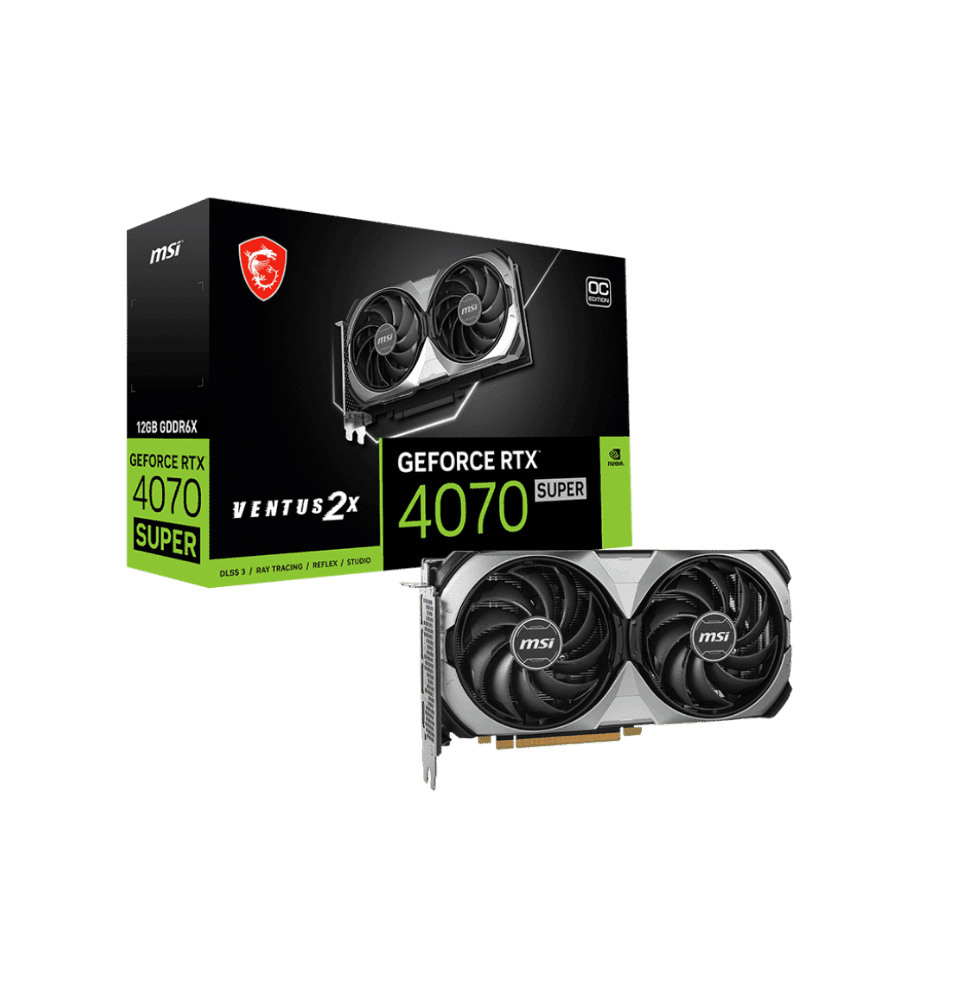 Carte Graphique MSI GeForce RTX 4070 Super 12G Ventus 2X OC (912-V513-658)