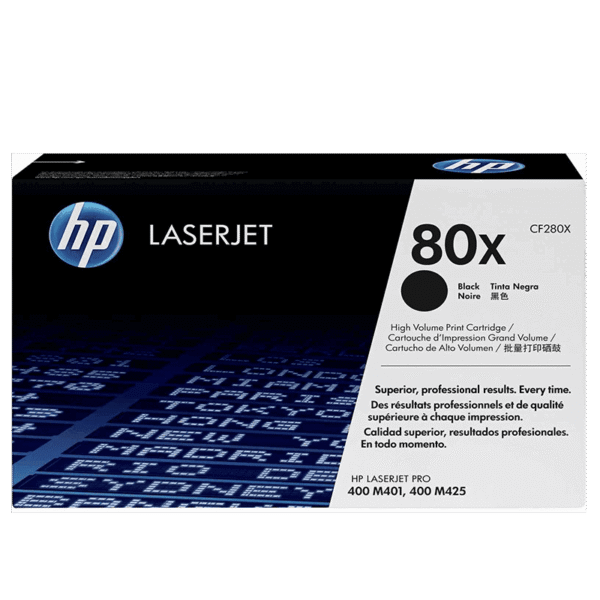 HP 80X Noir (CF280X) - Toner grande capacité HP LaserJet d'origine