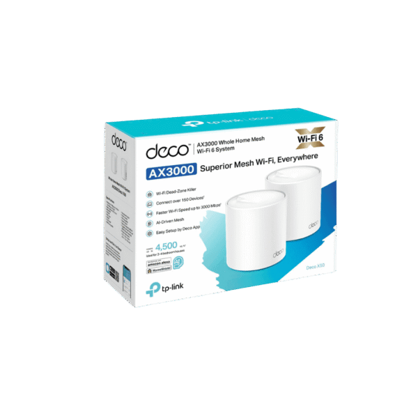 Système Mesh WiFi 6 TP-Link Deco X50 AX3000 2 packs (DECOX50_2-PACK)