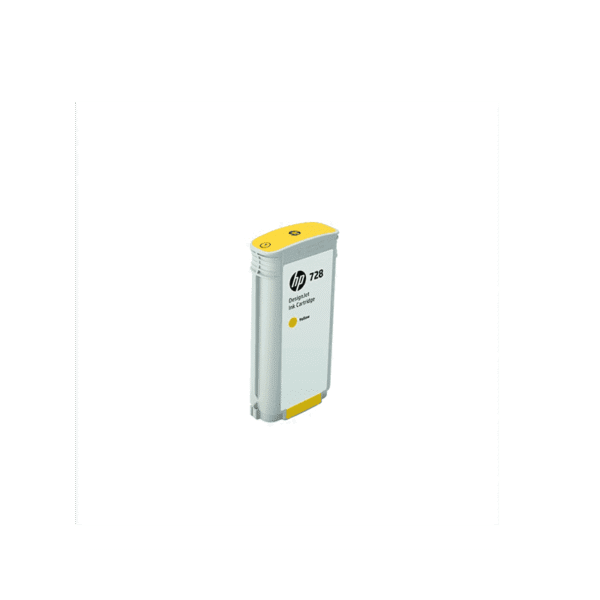 HP 728 Jaune - Cartouche d'encre HP d'origine (F9J65A)