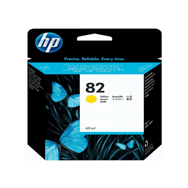HP 82 Jaune - Cartouche d'encre HP d'origine (C4913A)