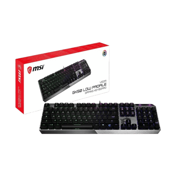 Clavier gaming rétroéclairé mécanique MSI VIGOR GK50 low profile - AZERTY (MSI_S11-04FR238-GA7)