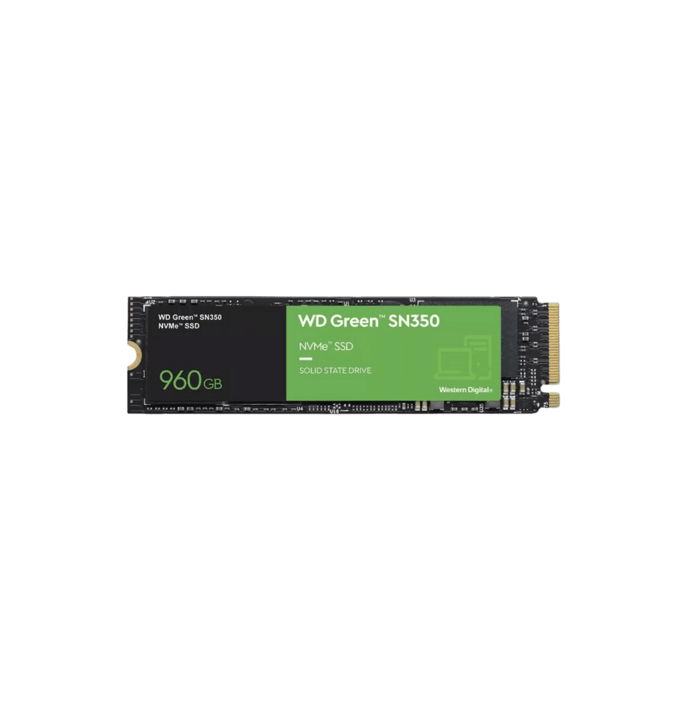 Disque dur interne SSD Western Digital Green SN350 M.2 960 GB PCI Express 3.0 NVME (WDS960G2G0C)