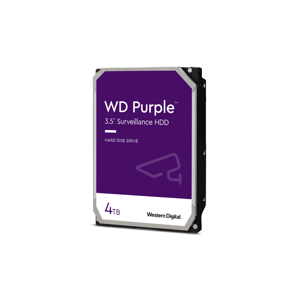 Disque dur interne 3.5" Western Digital Purple 4 To pour systèmes de vidéo surveillance et de sécurité (WD43PURZ)