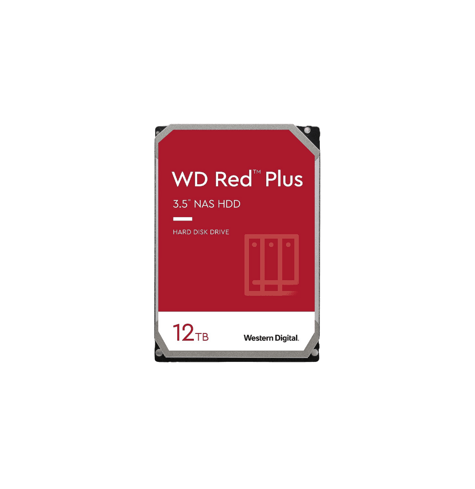 Western Digital Disque dur 12 To pour NAS WD Red™ Plus de 3.5 pouces (WD120EFBX) 