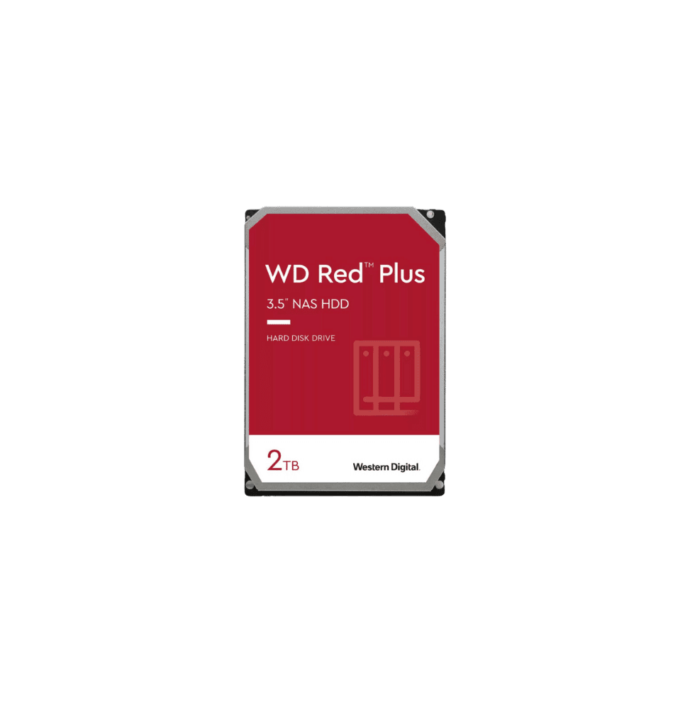 Disque dur interne Western Digital Red Plus 3.5" 2 To Sata 6GB/S 5400 Rpm 64 Mo Cache (WD20EFPX)