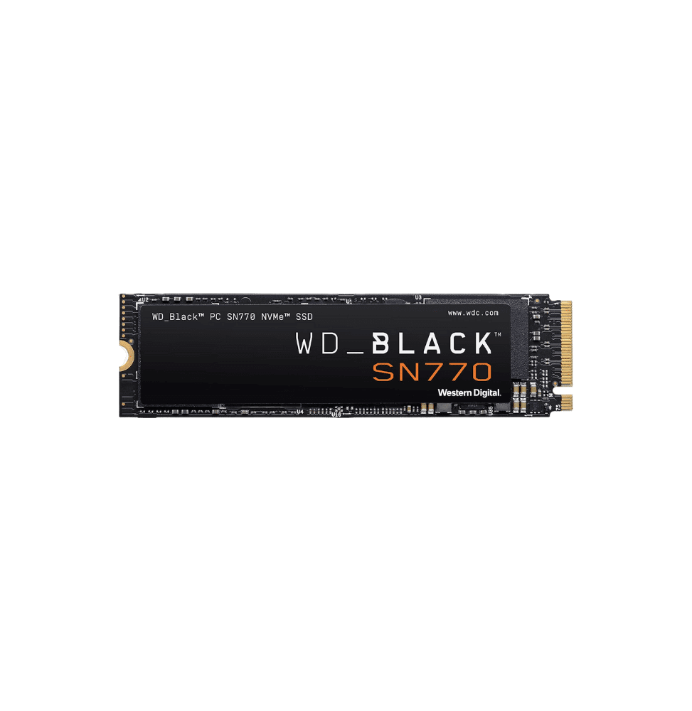 Disque SSD interne Western Digital BLACK SN770 2To PCIe Gen4 NVME Gaming M.2 2280 (WDS200T3X0E)