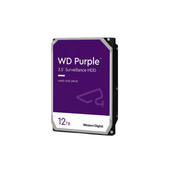 Western Digital Disque dur interne 3.5" 12TB Purple pour la vidéo surveillance (WD121PURZ)