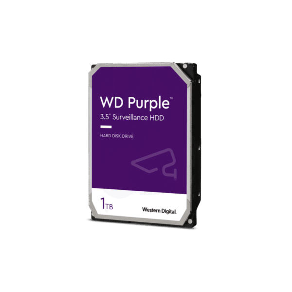 Western Digital Disque dur interne 3.5" 1TB Purple pour la vidéo surveillance (WD10PURZ)