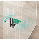 Adaptateur TP-Link PCI Express Wi-Fi N 300Mbps Avec équerre low profile (TL-WN881ND) – Image 2