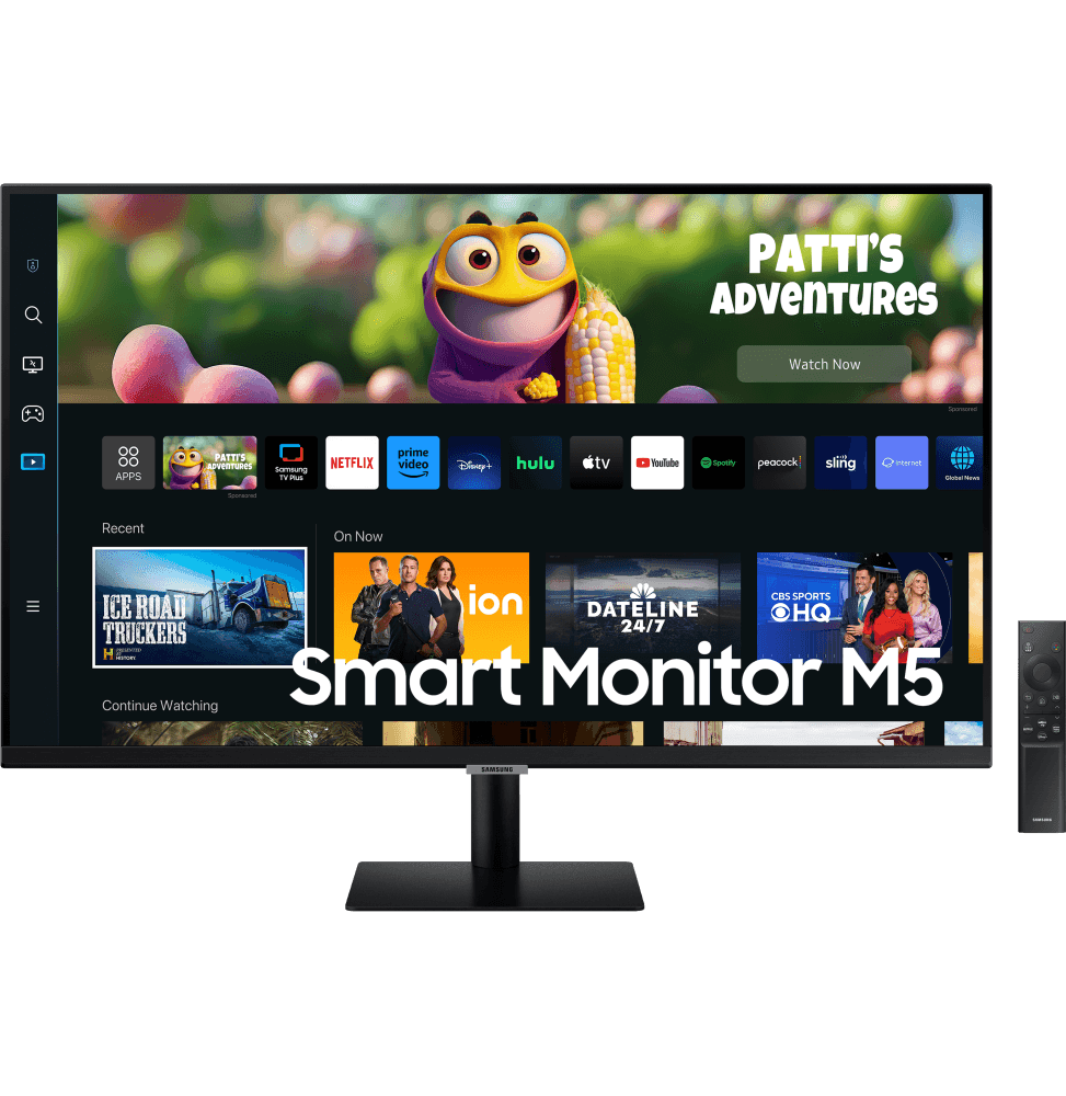 Écran intelligent 27" Samsung M5 avec télécommande (LS27CM500EMXZN)