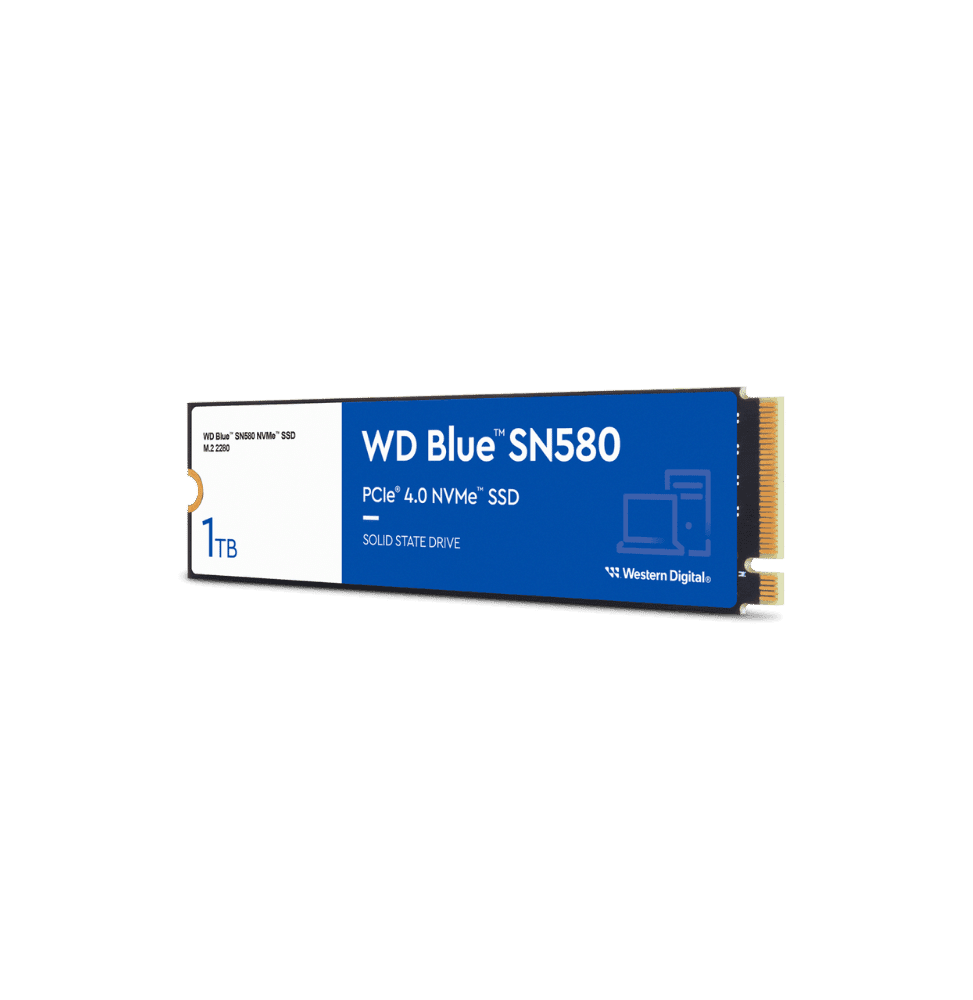 Disque dur interne SSD WD Blue SN580 M.2 2280 PCIe Gen4 x4 NVMe 1 To (WDS100T3B0E)