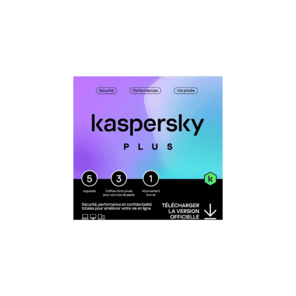 Kaspersky Plus équivalent à Internet Security 5 Postes 1 an (KL10428BEFS-SLIMMAG)
