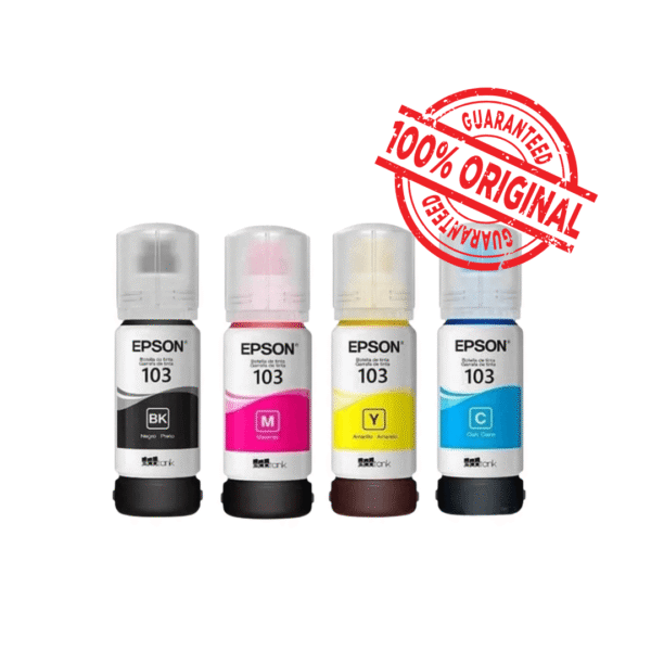 Pack de 4 Bouteilles d’Encre Epson EcoTank 103 Original