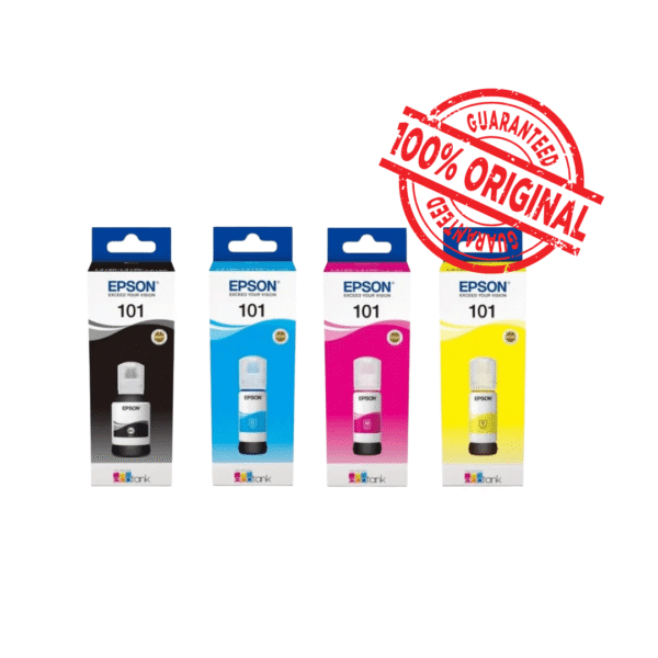 Pack de 4 Bouteilles d’Encre Epson EcoTank 101