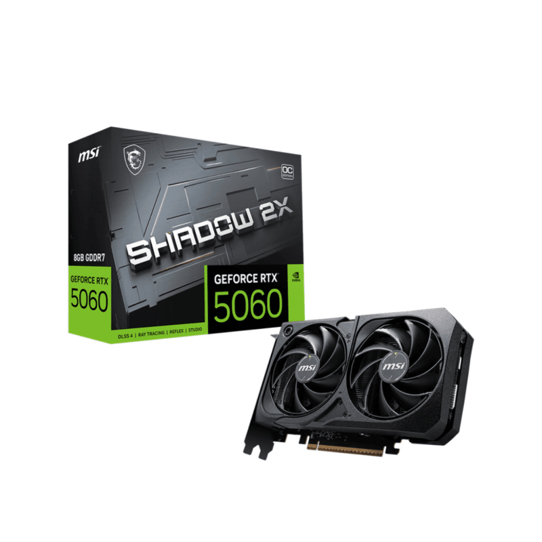 MSI GeForce RTX 5060 8G SHADOW 2X OC BULK (1) Carte Graphique MSI GeForce RTX 5060 8G SHADOW 2X OC BULK – Image 1