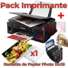 Pack Imprimante Canon G3410 + Papier Photo 10x15