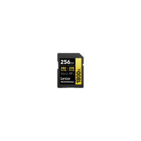 Carte SD Lexar Professional 1800x GOLD SDXC UHS-II 256 Go 280MBs
